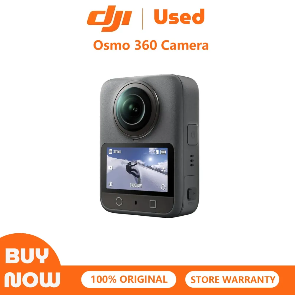 Refurbish Used DJI Osmo 360 Camera ,1-Inch 360° Imaging Native 8K Video 105GB Storage 120MP Photo 100-Min 8K Recording 360 Action Camera